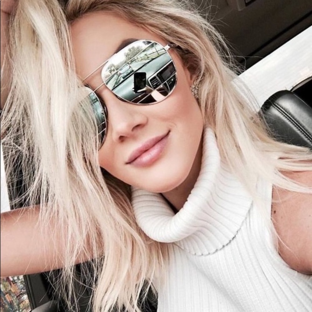 Silver Reflective polarized Aviator Sunglasses